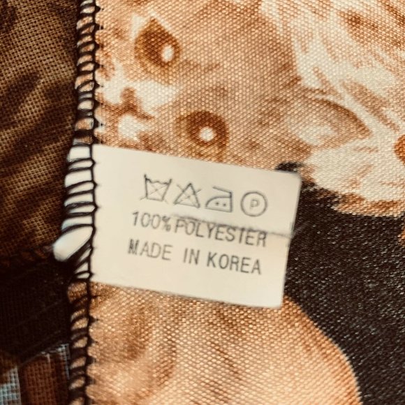 Cat Kitty Scarf Wrap VTG Korea Headwrap Kittens Sheer Rectangle 12” x 60” - Picture 6 of 7